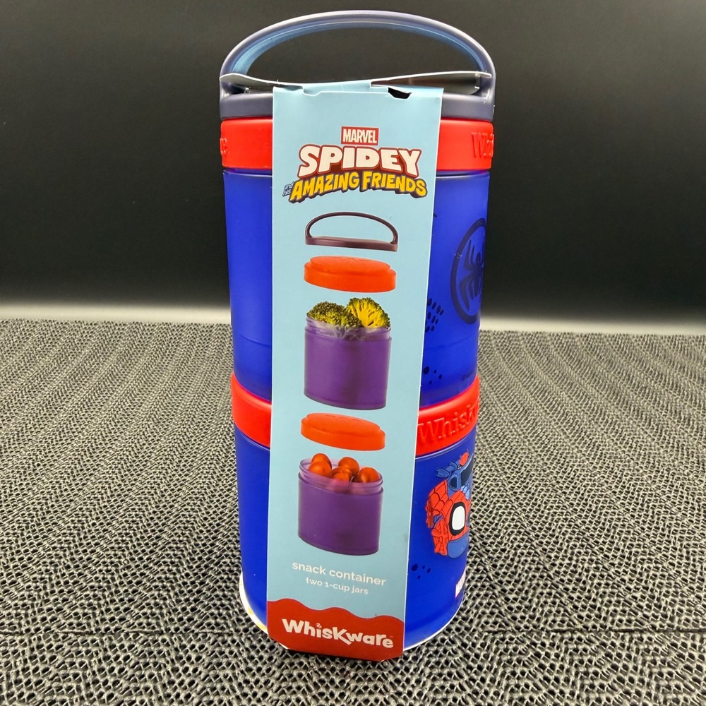 Whiskware Marvel Spidey and His Amazing Friends Stackable Snack Pack 2-Jar Blue